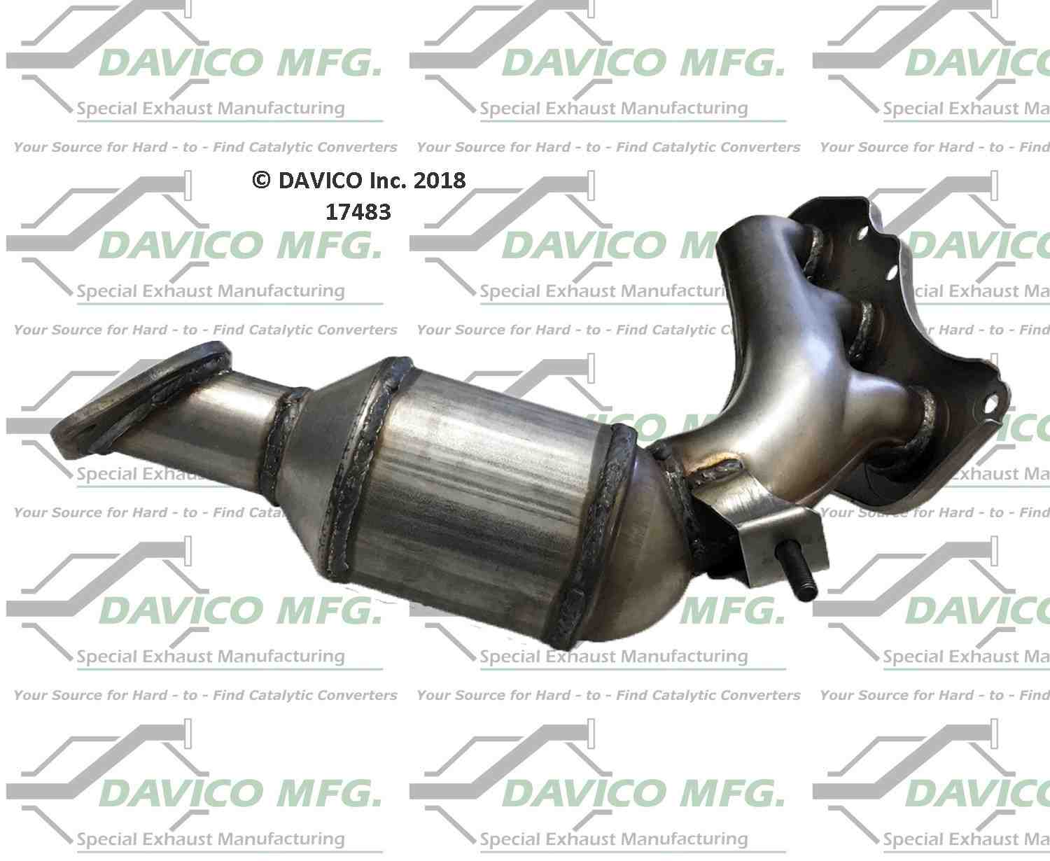 Davico Mfg Exact-Fit Catalytic Converter - Manifold  top view frsport 17483