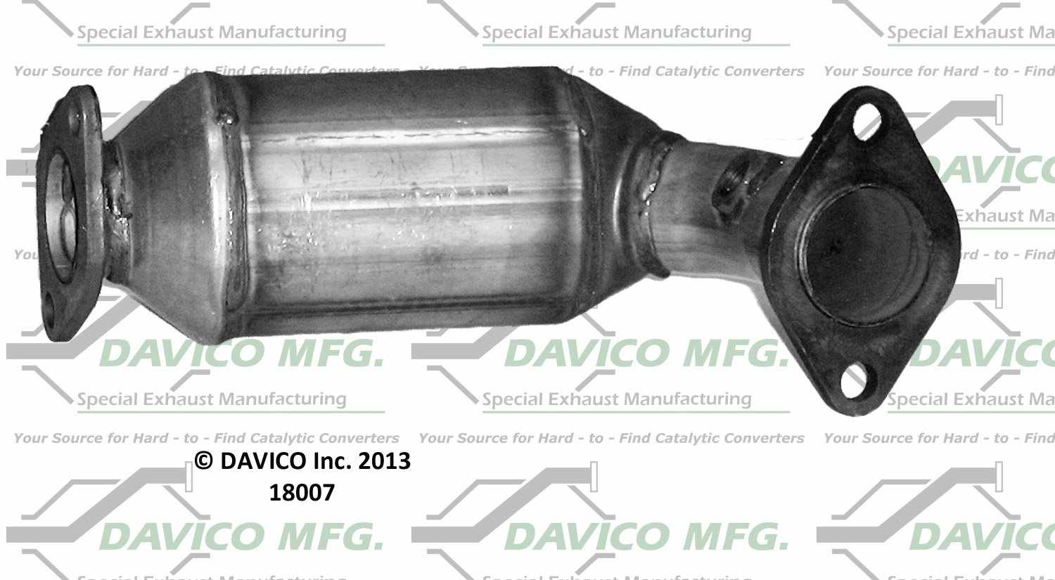 Davico Mfg Exact-Fit Catalytic Converter  top view frsport 18007