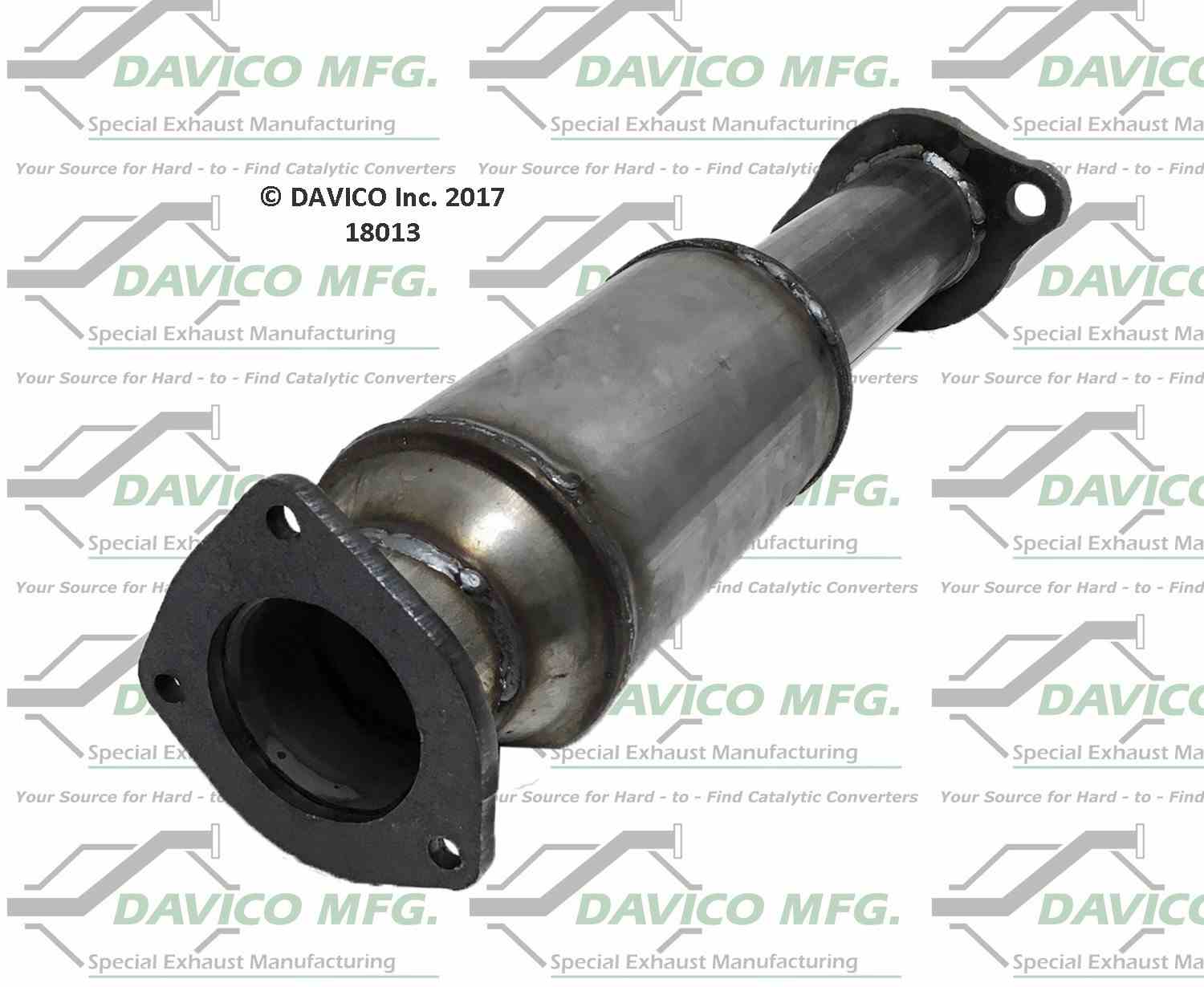 Davico Mfg Exact-Fit Catalytic Converter  top view frsport 18013