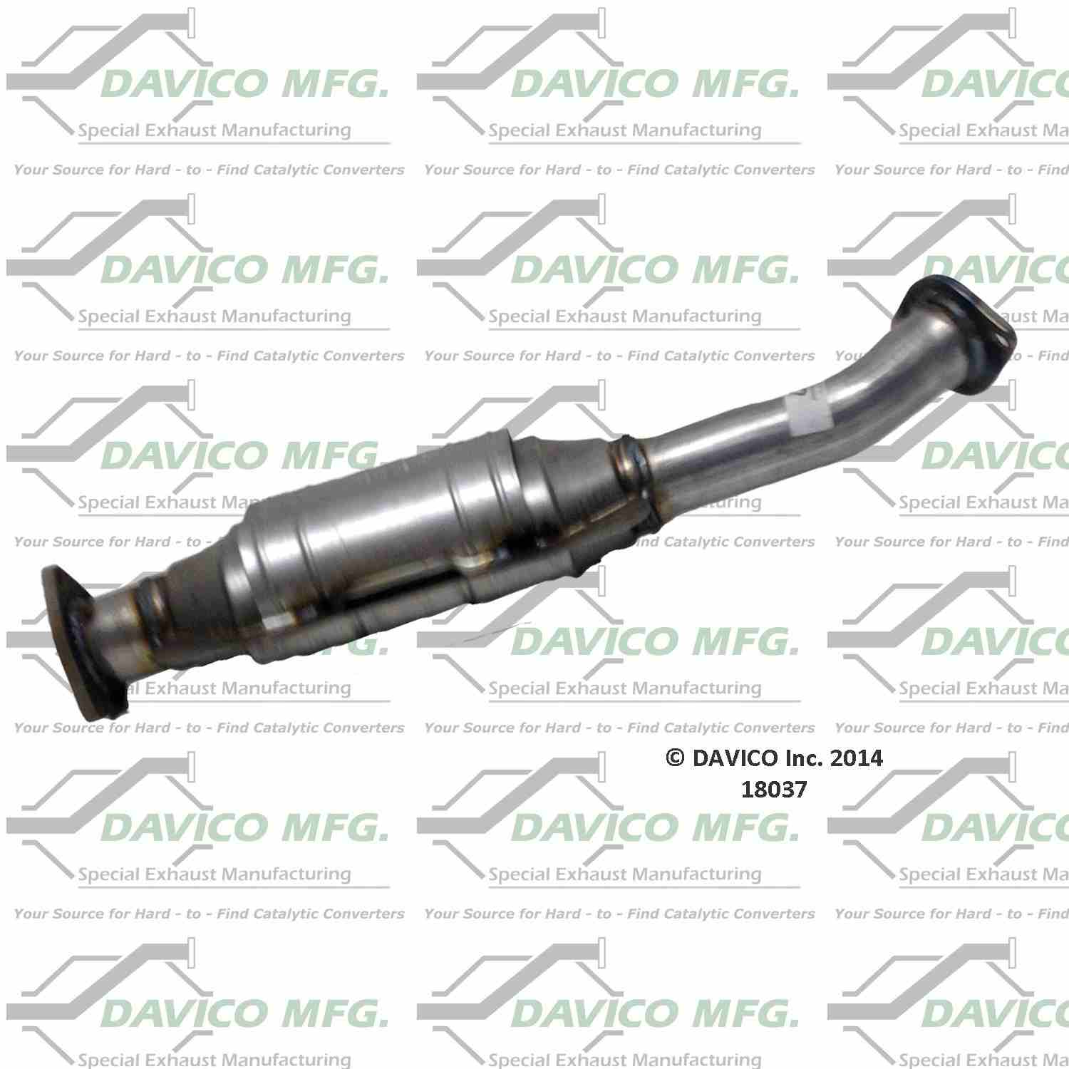 Davico Mfg Exact-Fit Catalytic Converter  top view frsport 18037