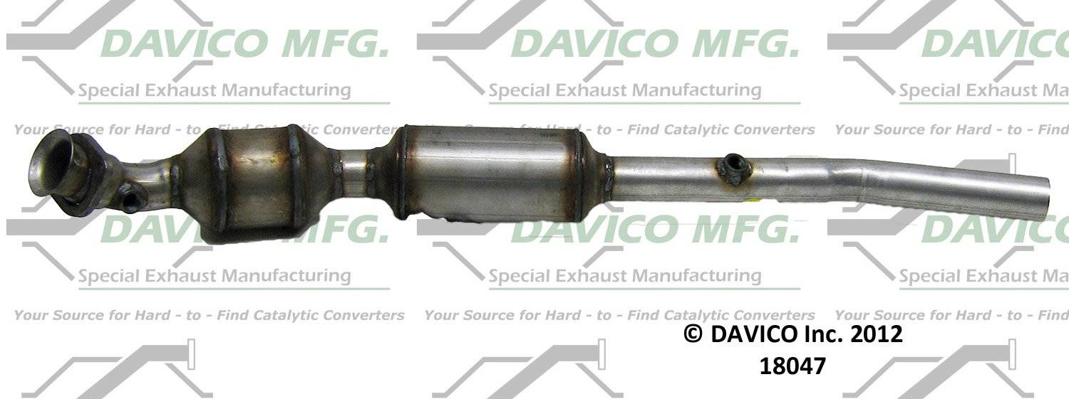 Davico Mfg Exact-Fit Catalytic Converter  top view frsport 18047