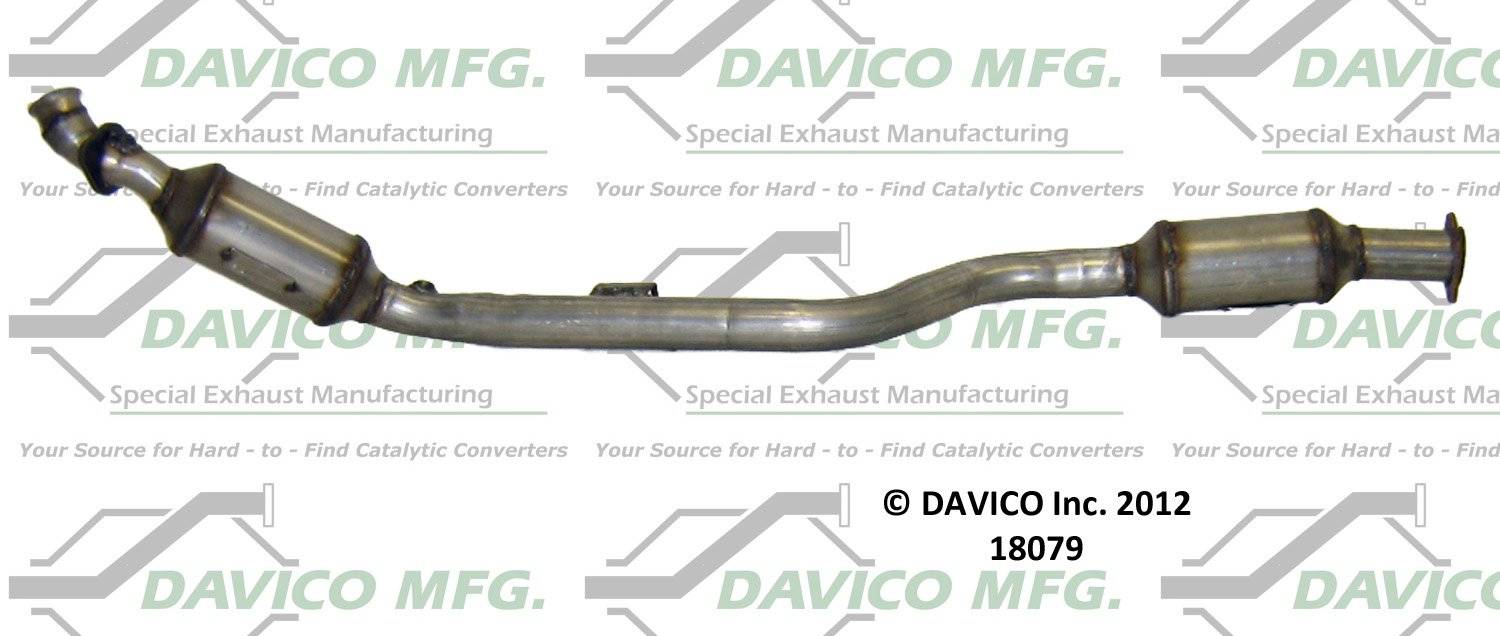 Davico Mfg Exact-Fit Catalytic Converter  top view frsport 18079