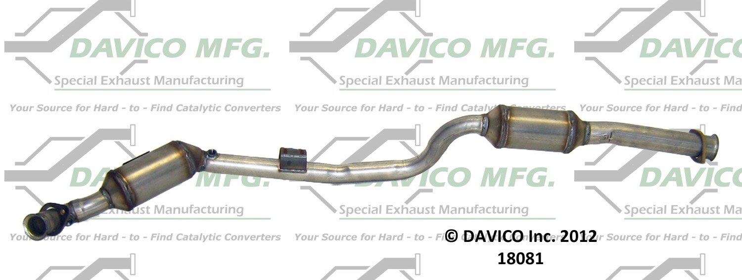 Davico Mfg Exact-Fit Catalytic Converter  top view frsport 18081