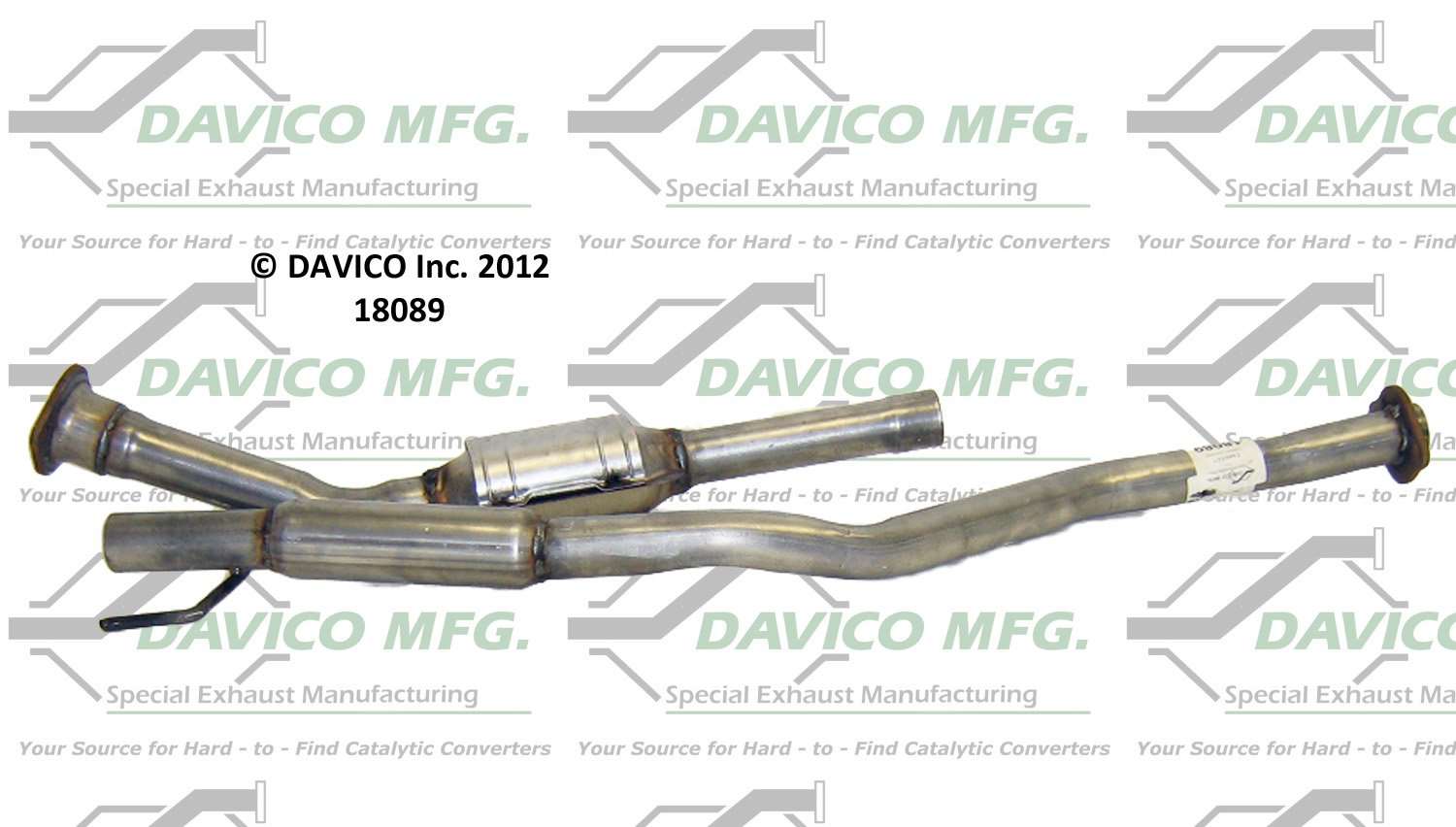 Davico Mfg Exact-Fit Catalytic Converter  top view frsport 18089