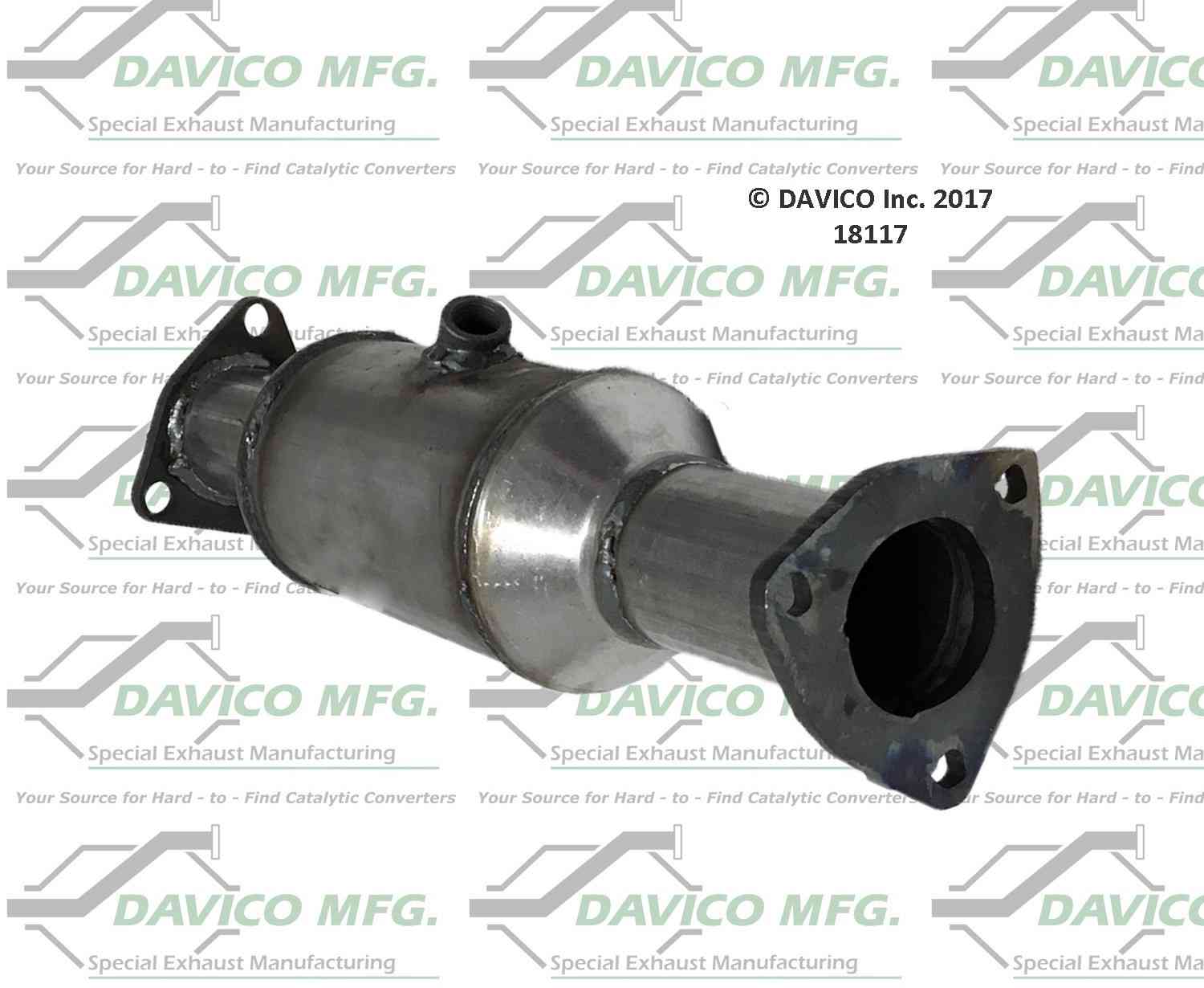 Davico Mfg Exact-Fit Catalytic Converter  top view frsport 18117