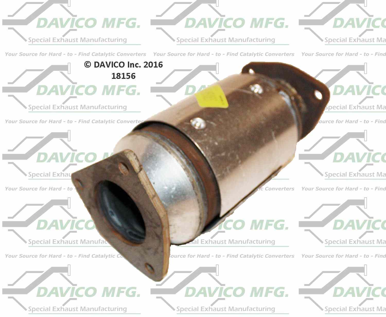 Davico Mfg Exact-Fit Catalytic Converter  top view frsport 18156