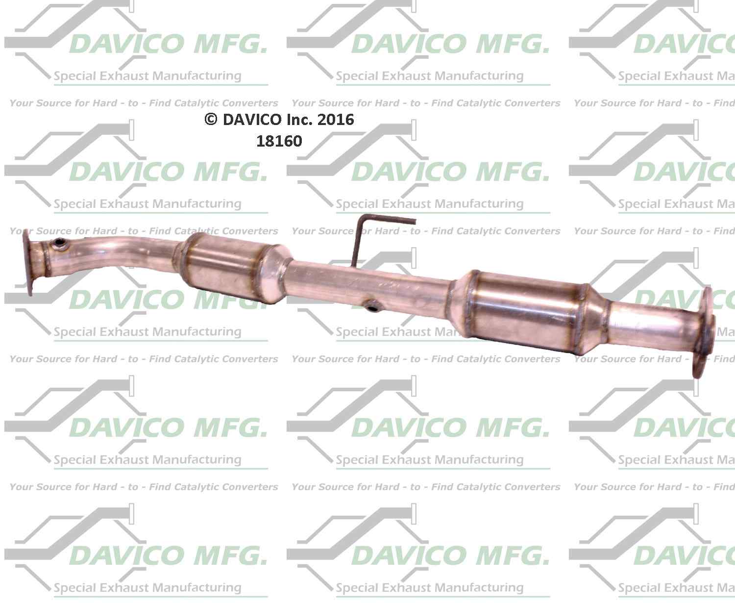 Davico Mfg Exact-Fit Catalytic Converter  top view frsport 18160