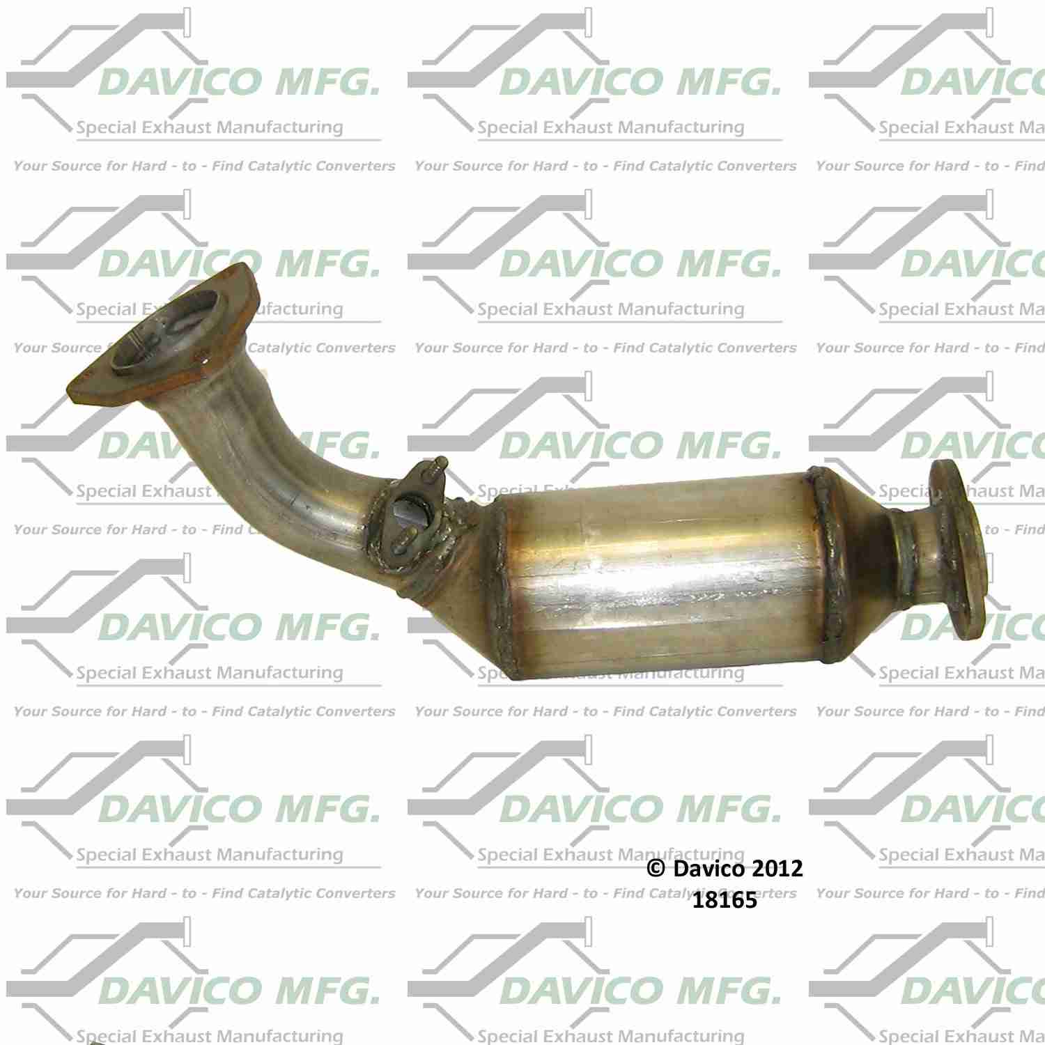 Davico Mfg Exact-Fit Catalytic Converter  top view frsport 18165