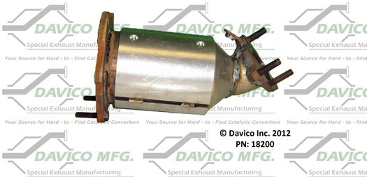 Davico Mfg Exact-Fit Catalytic Converter  top view frsport 18200