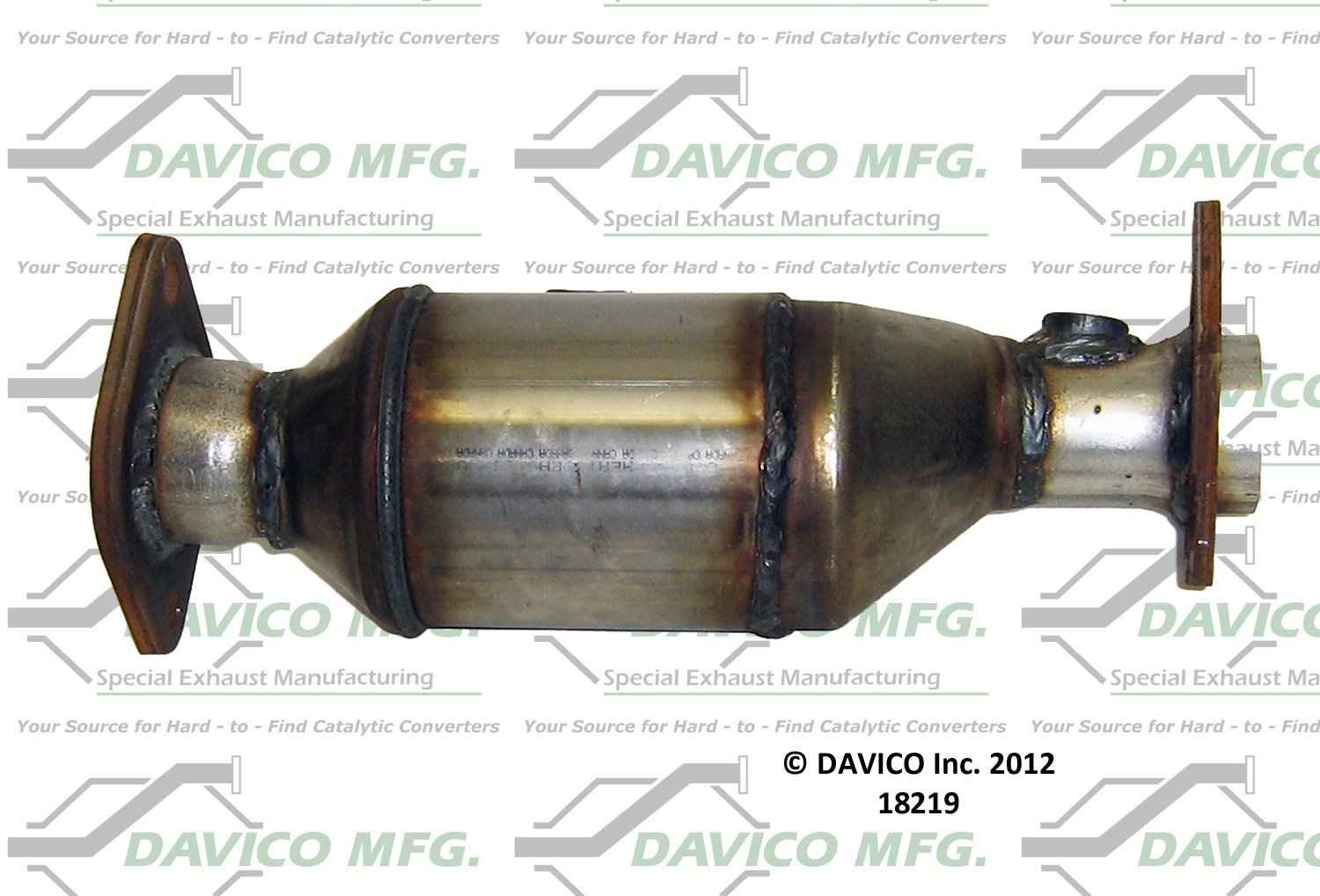 Davico Mfg Exact-Fit Catalytic Converter  top view frsport 18219