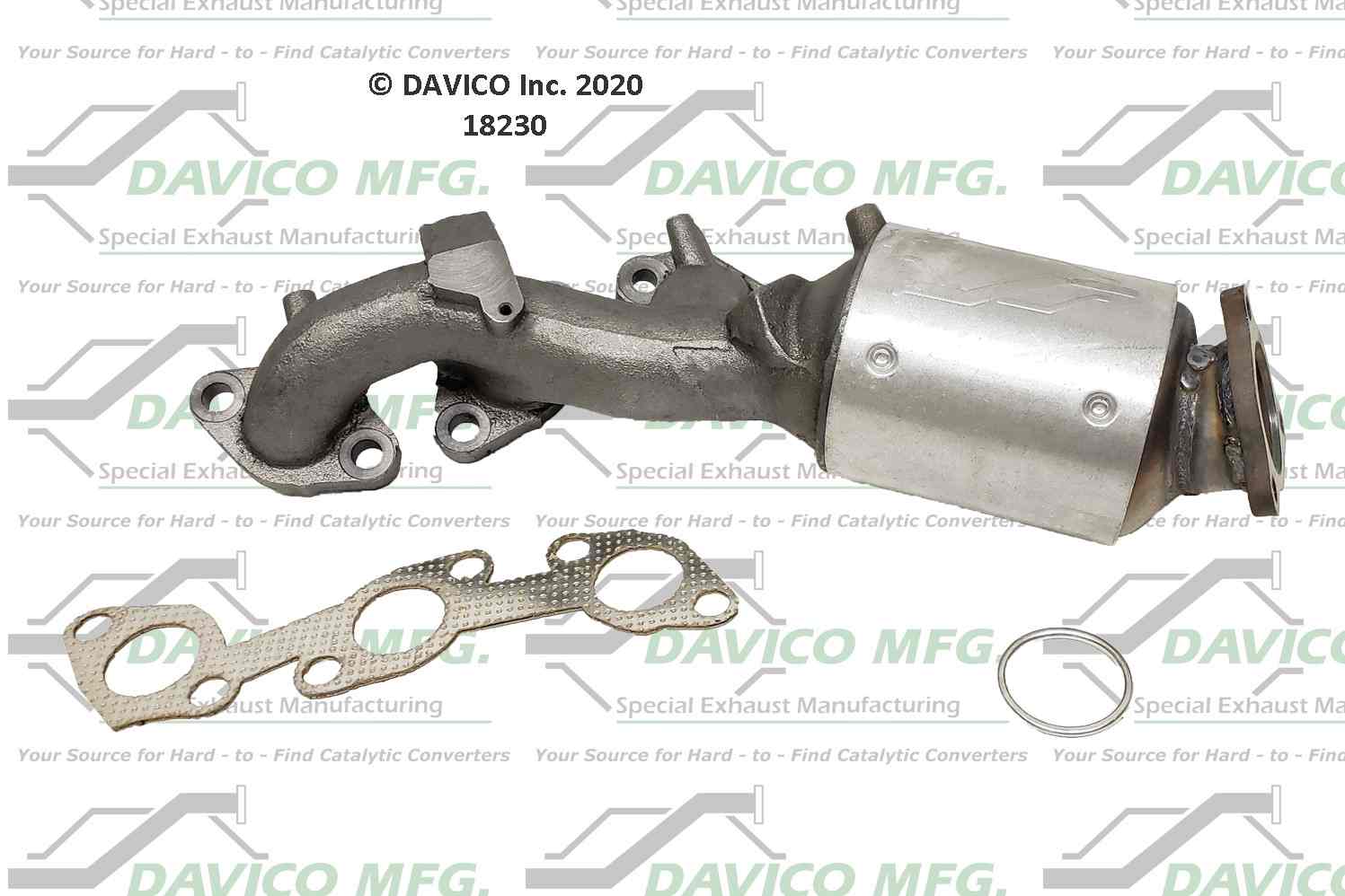 Davico Mfg Exact-Fit Catalytic Converter - Manifold  top view frsport 18230