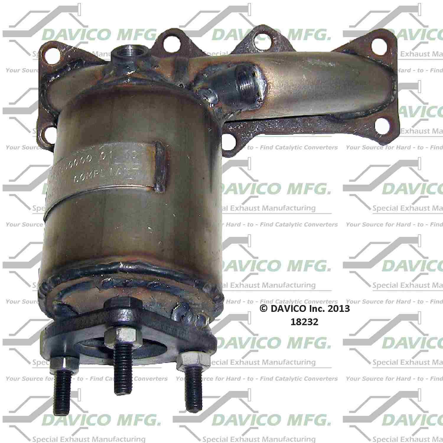 Davico Mfg Exact-Fit Catalytic Converter - Manifold  top view frsport 18232