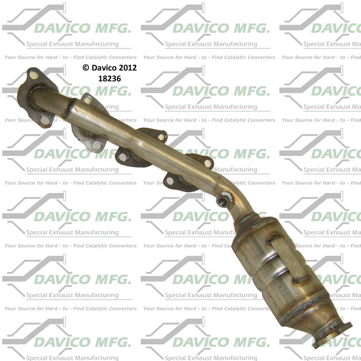 Davico Mfg Exact-Fit Catalytic Converter - Manifold  top view frsport 18236