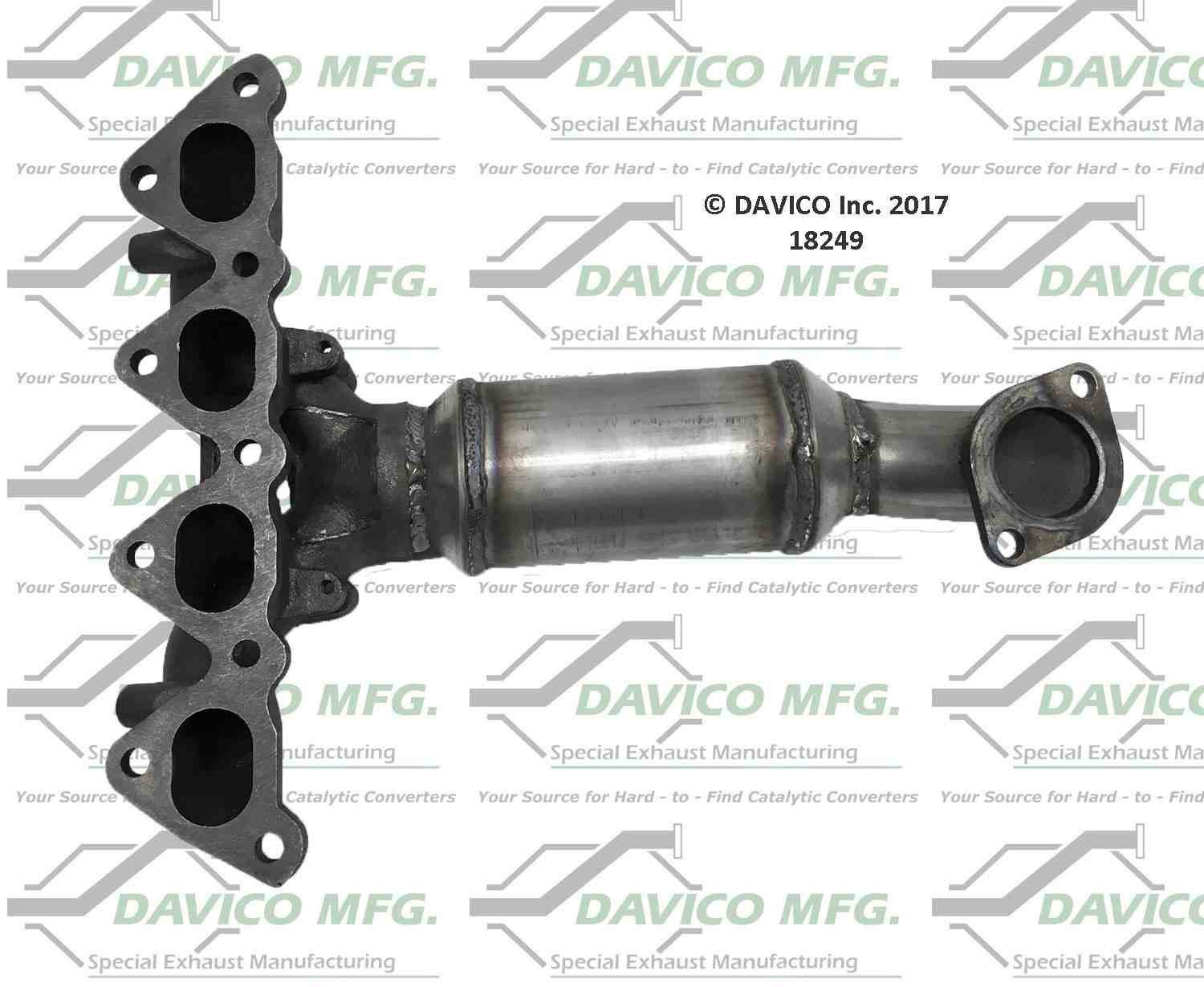 Davico Mfg Exact-Fit Catalytic Converter - Manifold  top view frsport 18249