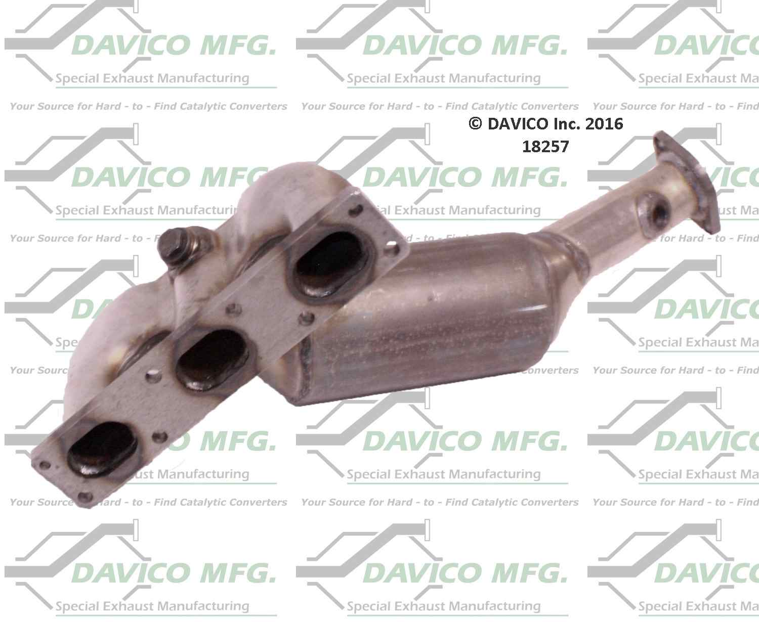 Davico Mfg Exact-Fit Catalytic Converter - Manifold  top view frsport 18257