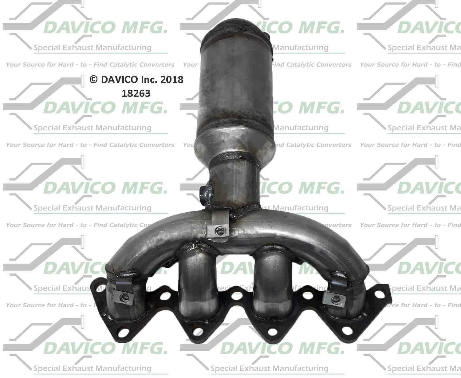 Davico Mfg Exact-Fit Catalytic Converter - Manifold  top view frsport 18263