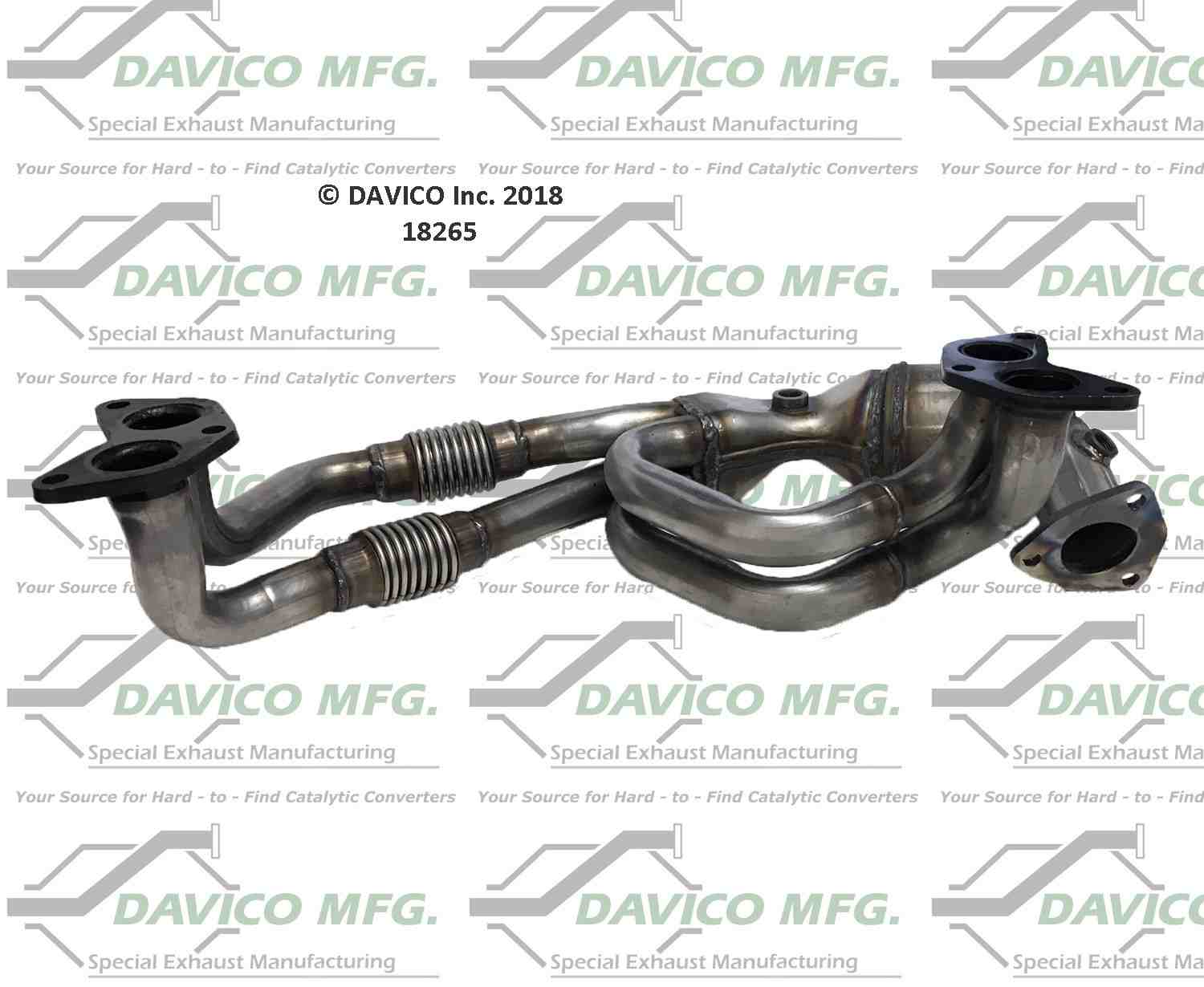 Davico Mfg Exact-Fit Catalytic Converter  top view frsport 18265