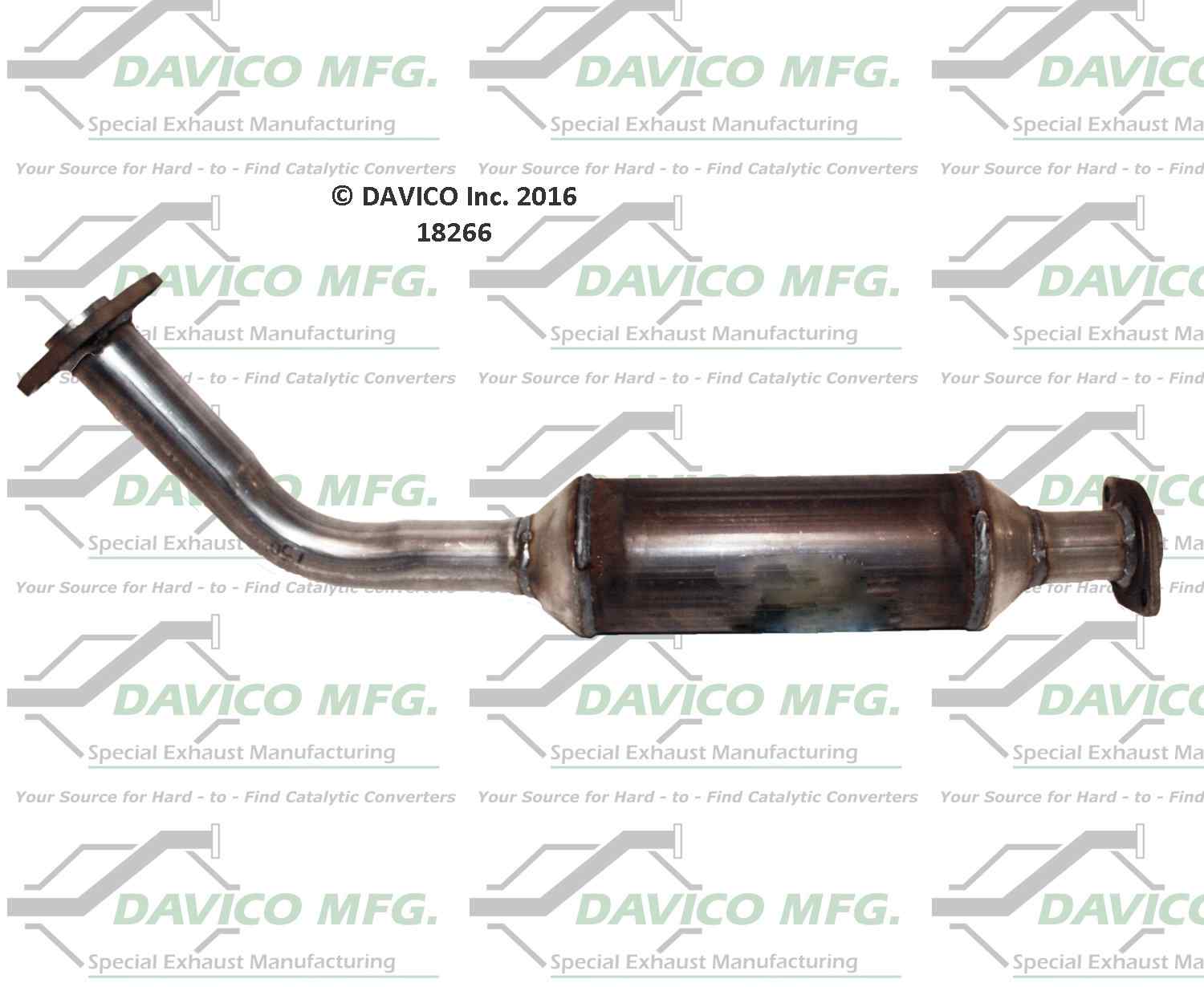 Davico Mfg Exact-Fit Catalytic Converter  top view frsport 18266