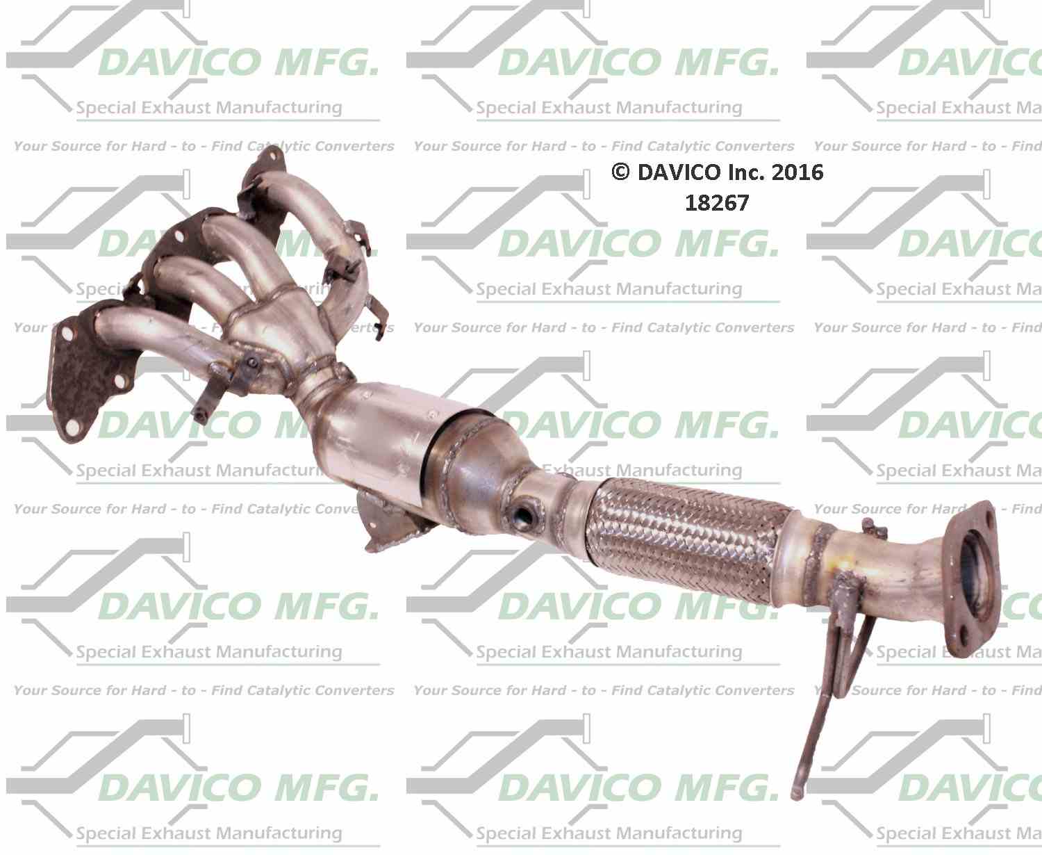 davico mfg exact-fit catalytic converter-manifold  frsport 18267