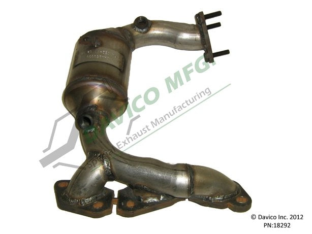 Davico Mfg Exact-Fit Catalytic Converter  top view frsport 18292