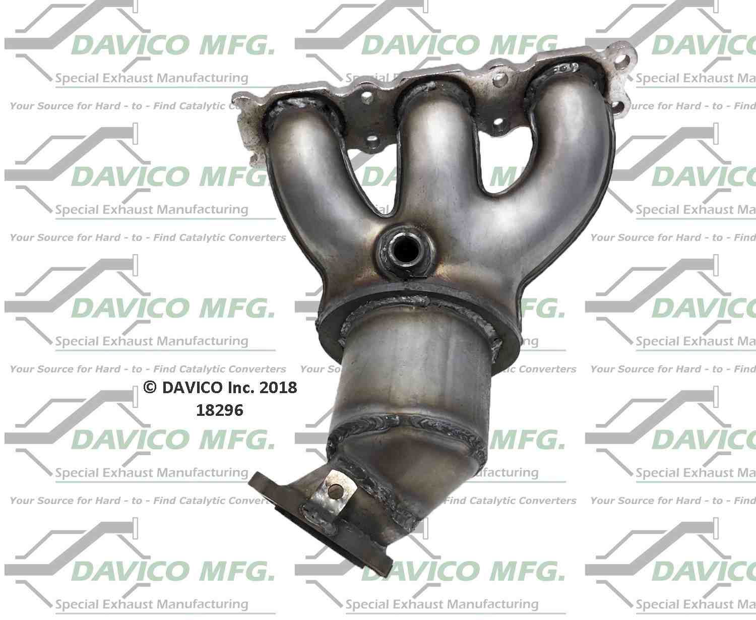 Davico Mfg Exact-Fit Catalytic Converter - Manifold  top view frsport 18296