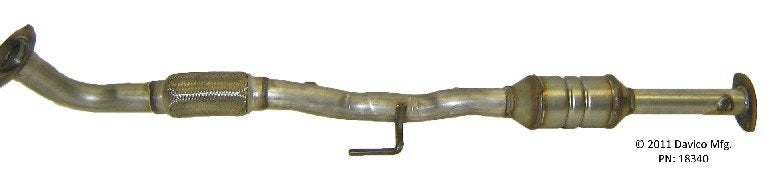 Davico Mfg Exact-Fit Catalytic Converter  top view frsport 18340