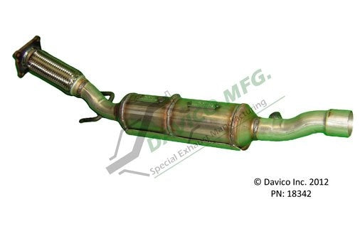 Davico Mfg Exact-Fit Catalytic Converter  top view frsport 18342