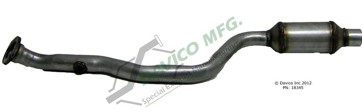 Davico Mfg Exact-Fit Catalytic Converter  top view frsport 18345