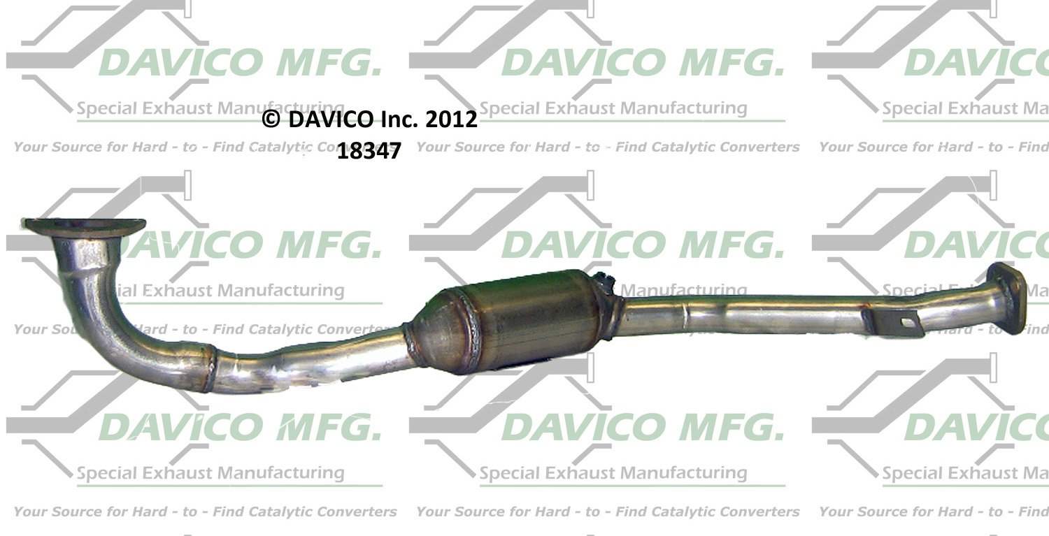 Davico Mfg Exact-Fit Catalytic Converter  top view frsport 18347