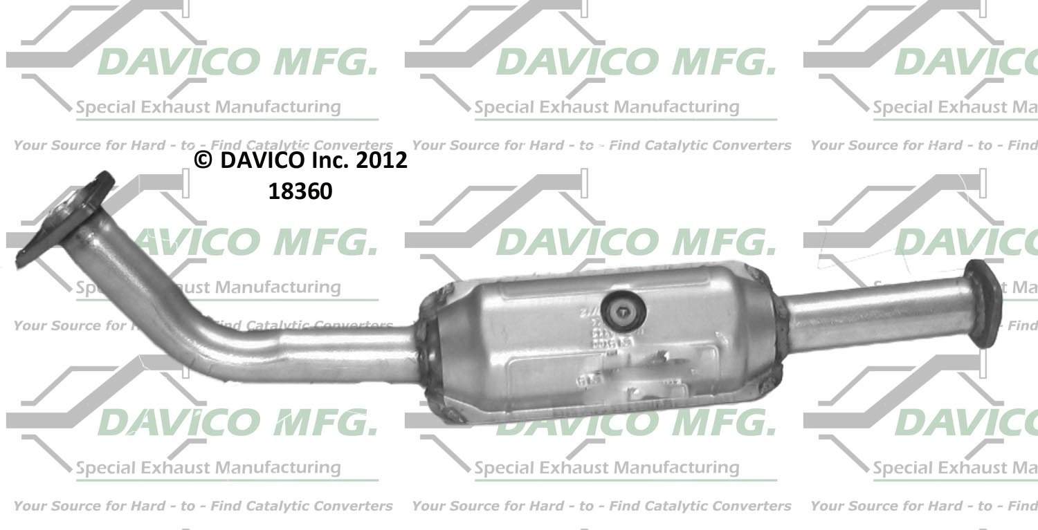 Davico Mfg Exact-Fit Catalytic Converter  top view frsport 18360