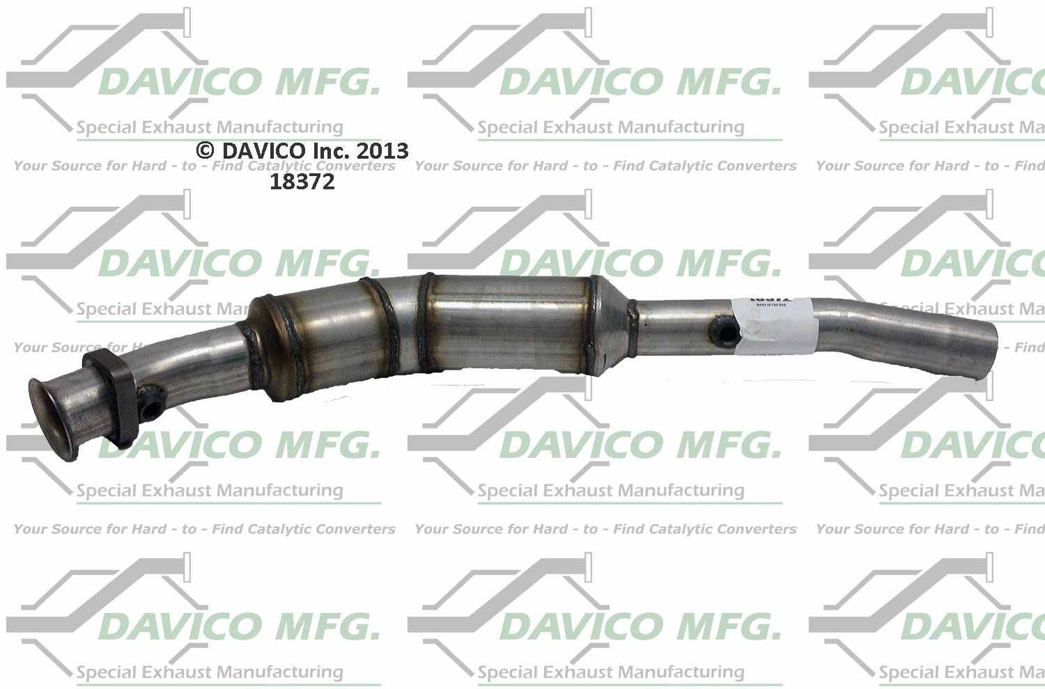 Davico Mfg Exact-Fit Catalytic Converter  top view frsport 18372