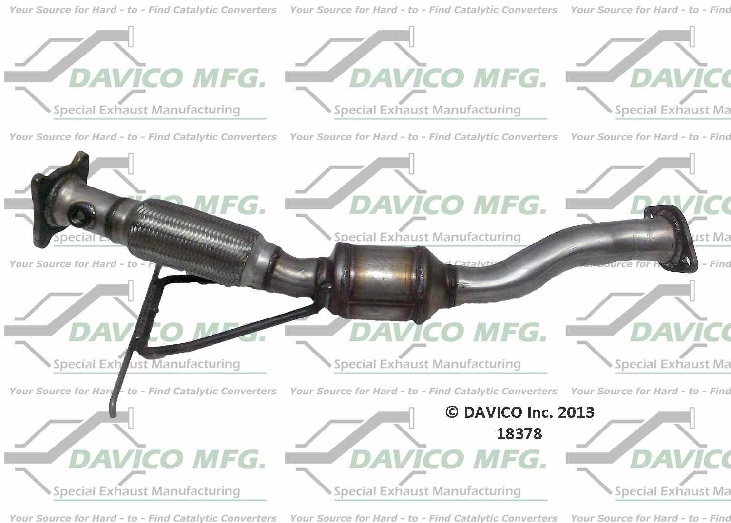 Davico Mfg Exact-Fit Catalytic Converter  top view frsport 18378