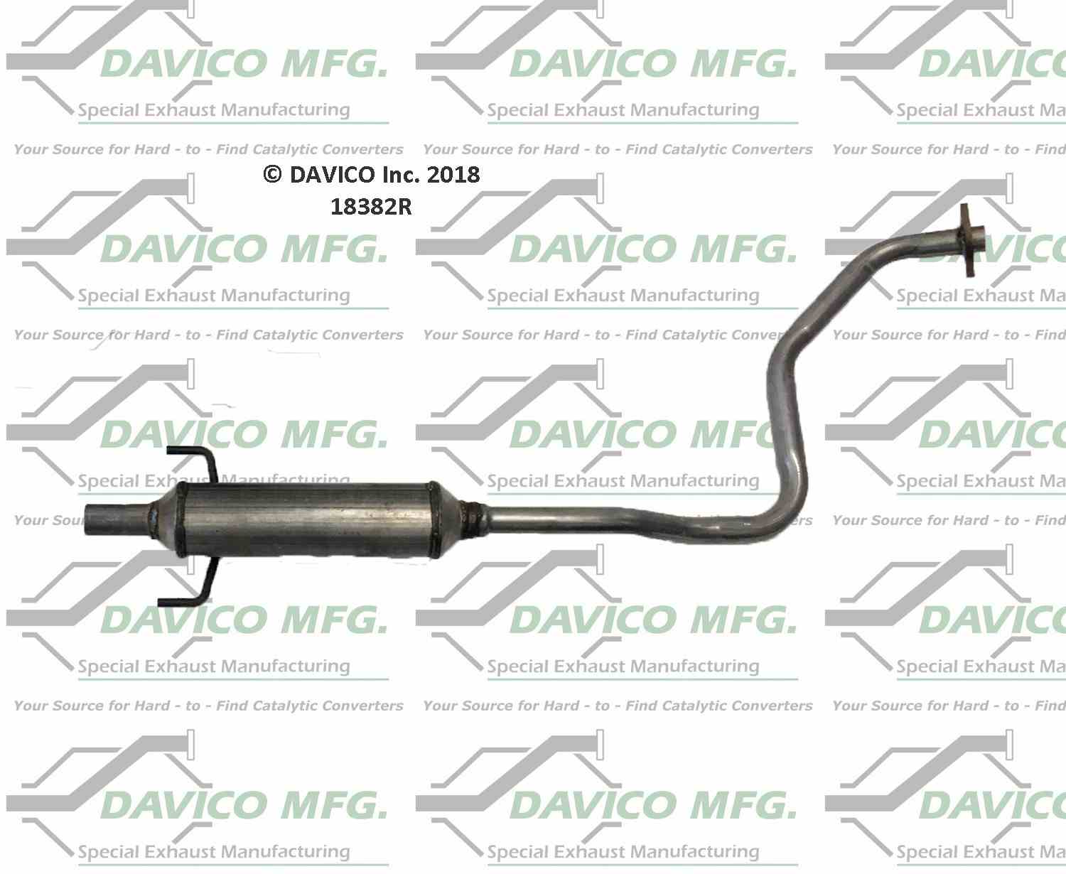 davico mfg exact-fit exhaust pipe  frsport 18382r