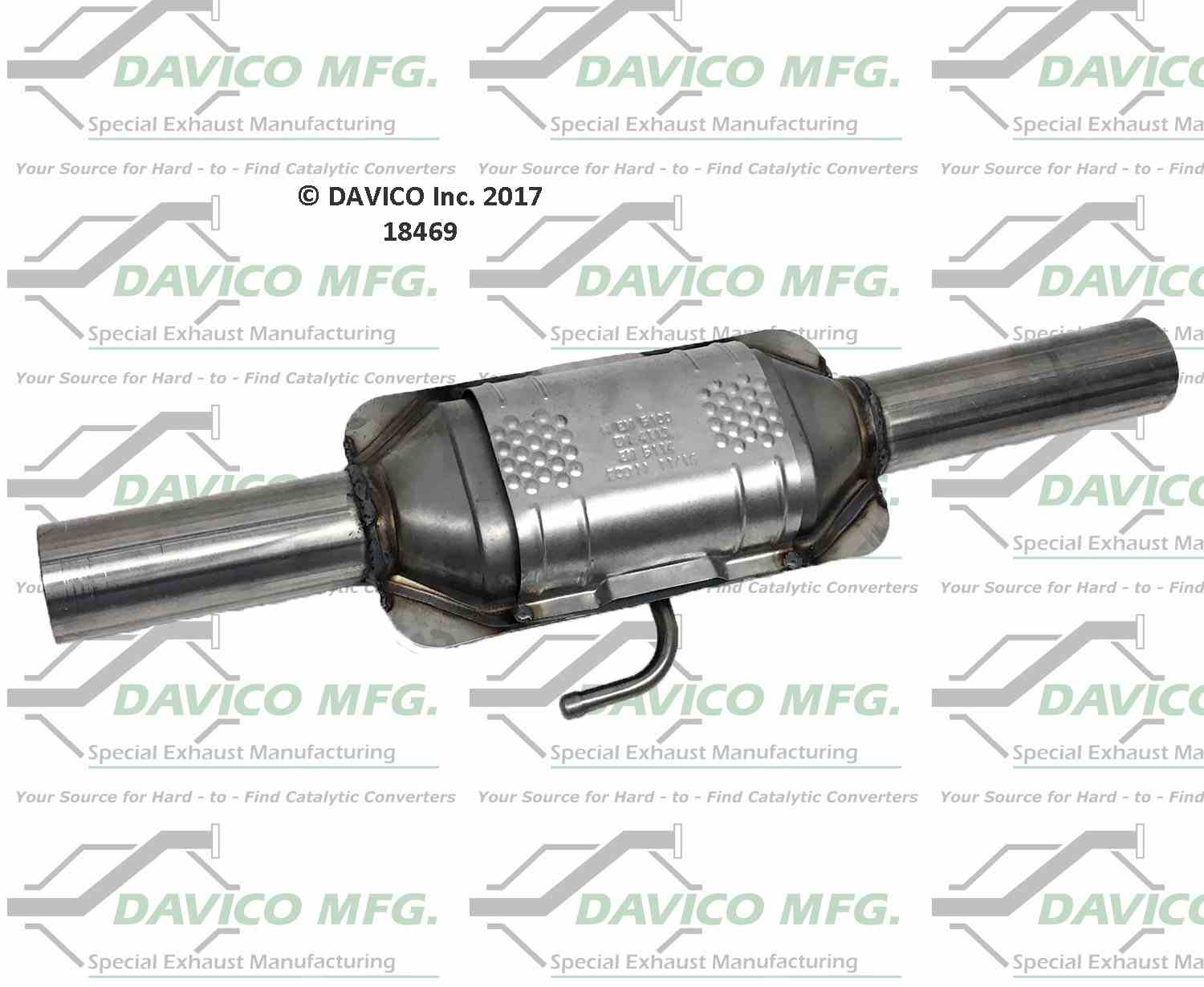 Davico Mfg Exact-Fit Catalytic Converter  top view frsport 18469