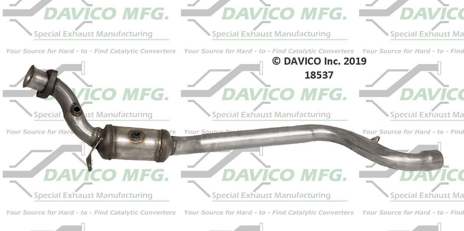 Davico Mfg Exact-Fit Catalytic Converter  top view frsport 18537