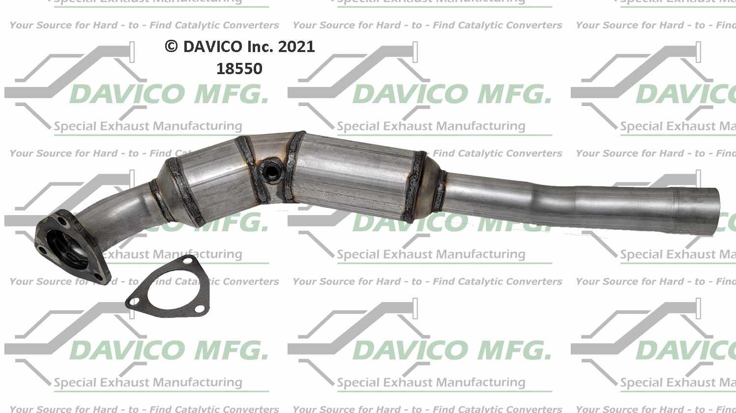 Davico Mfg Exact-Fit Catalytic Converter  top view frsport 18550