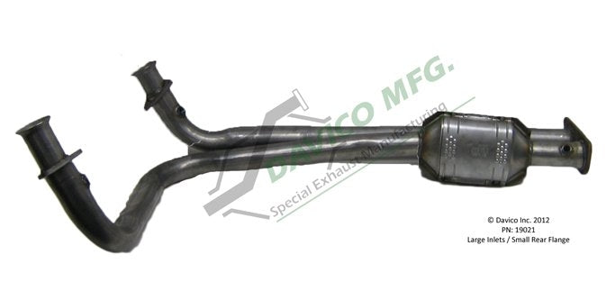 Davico Mfg Exact-Fit Catalytic Converter  top view frsport 19021