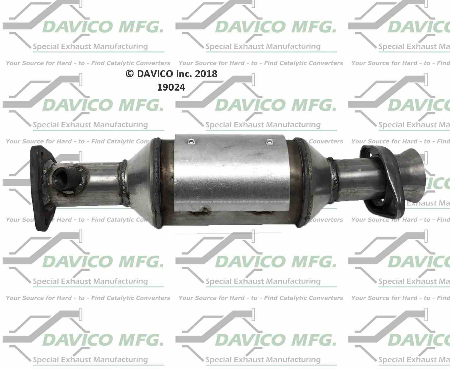 Davico Mfg Exact-Fit Catalytic Converter  top view frsport 19024