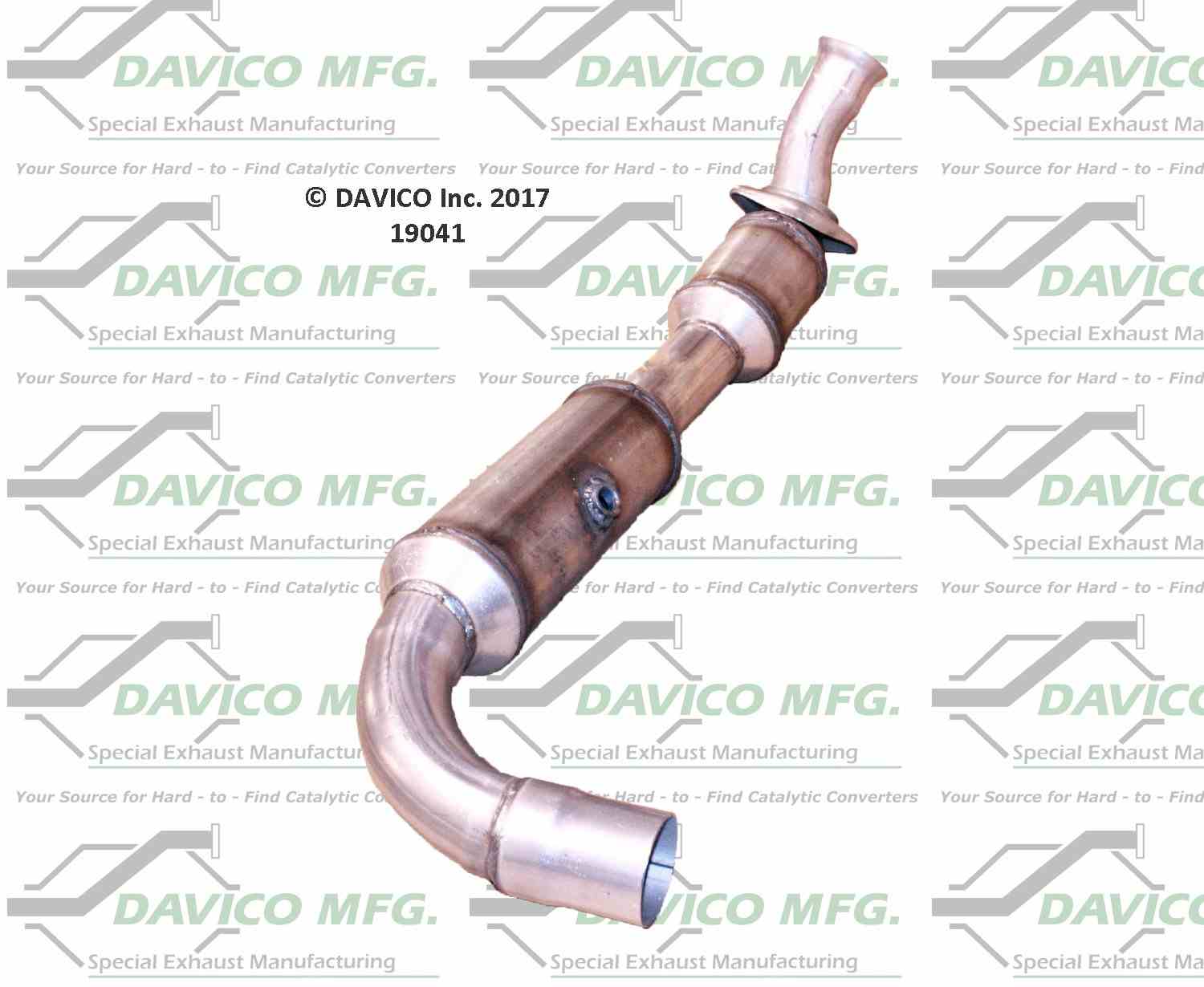 Davico Mfg Exact-Fit Catalytic Converter  top view frsport 19041