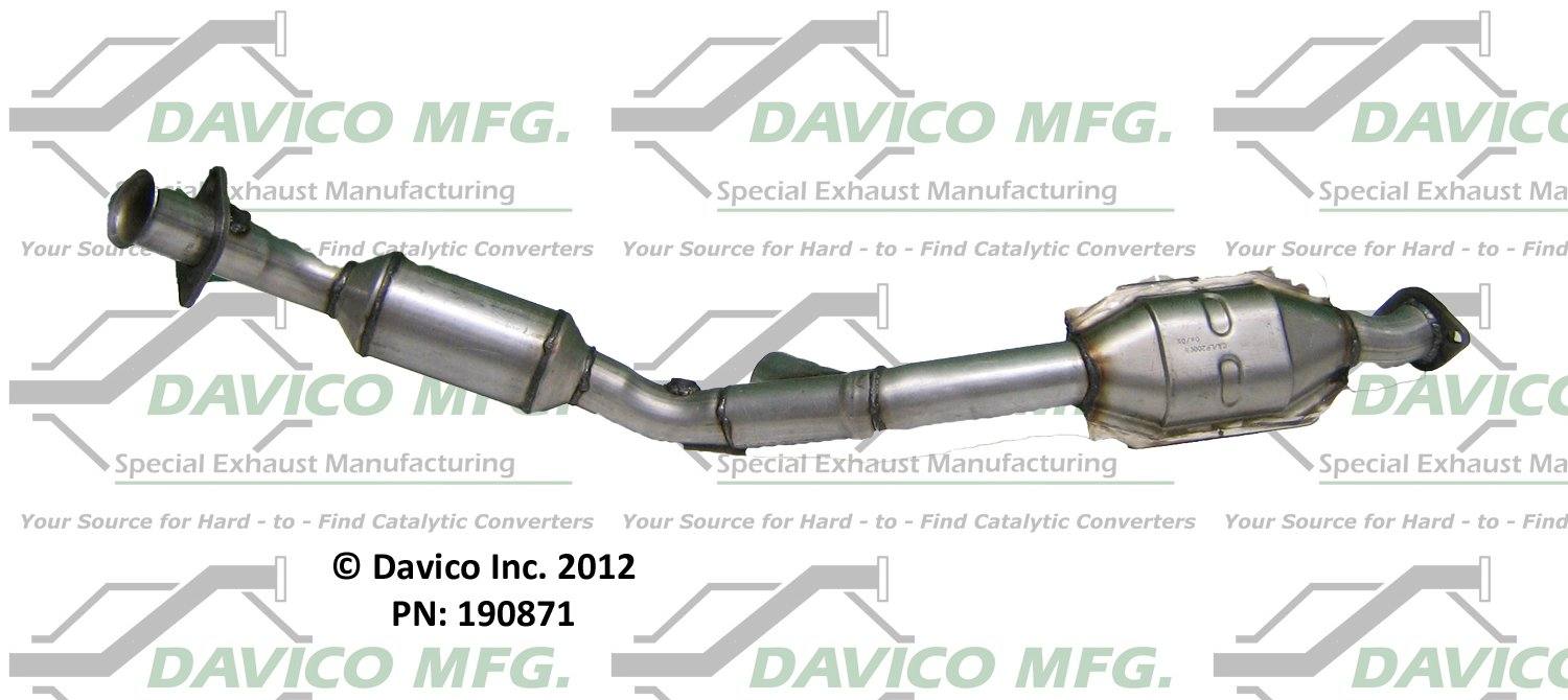 Davico Mfg Exact-Fit Catalytic Converter  top view frsport 190871