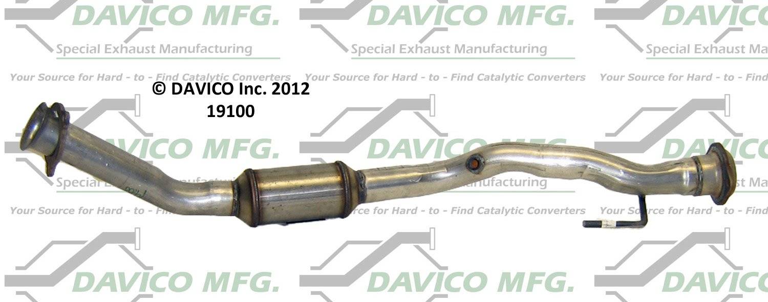 Davico Mfg Exact-Fit Catalytic Converter  top view frsport 19100