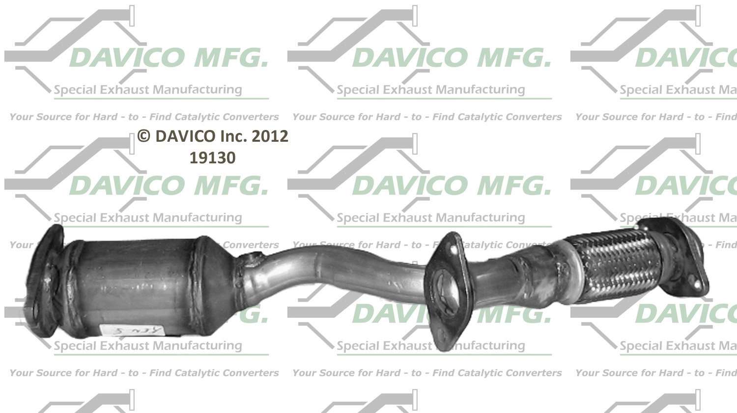 Davico Mfg Exact-Fit Catalytic Converter  top view frsport 19130