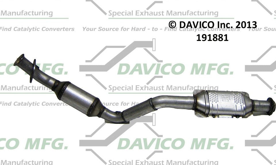 Davico Mfg Exact-Fit Catalytic Converter  top view frsport 191881