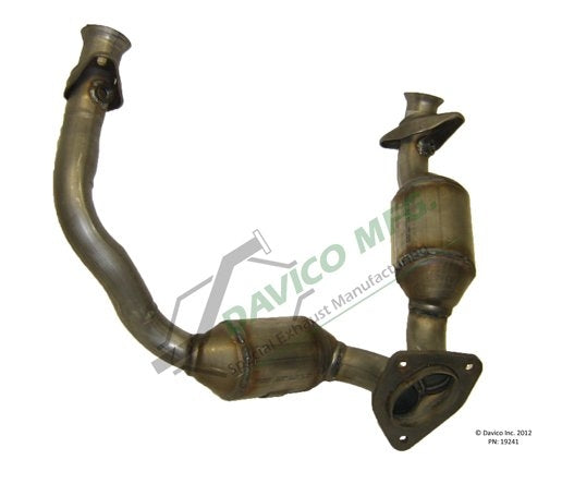 Davico Mfg Exact-Fit Catalytic Converter  top view frsport 19241