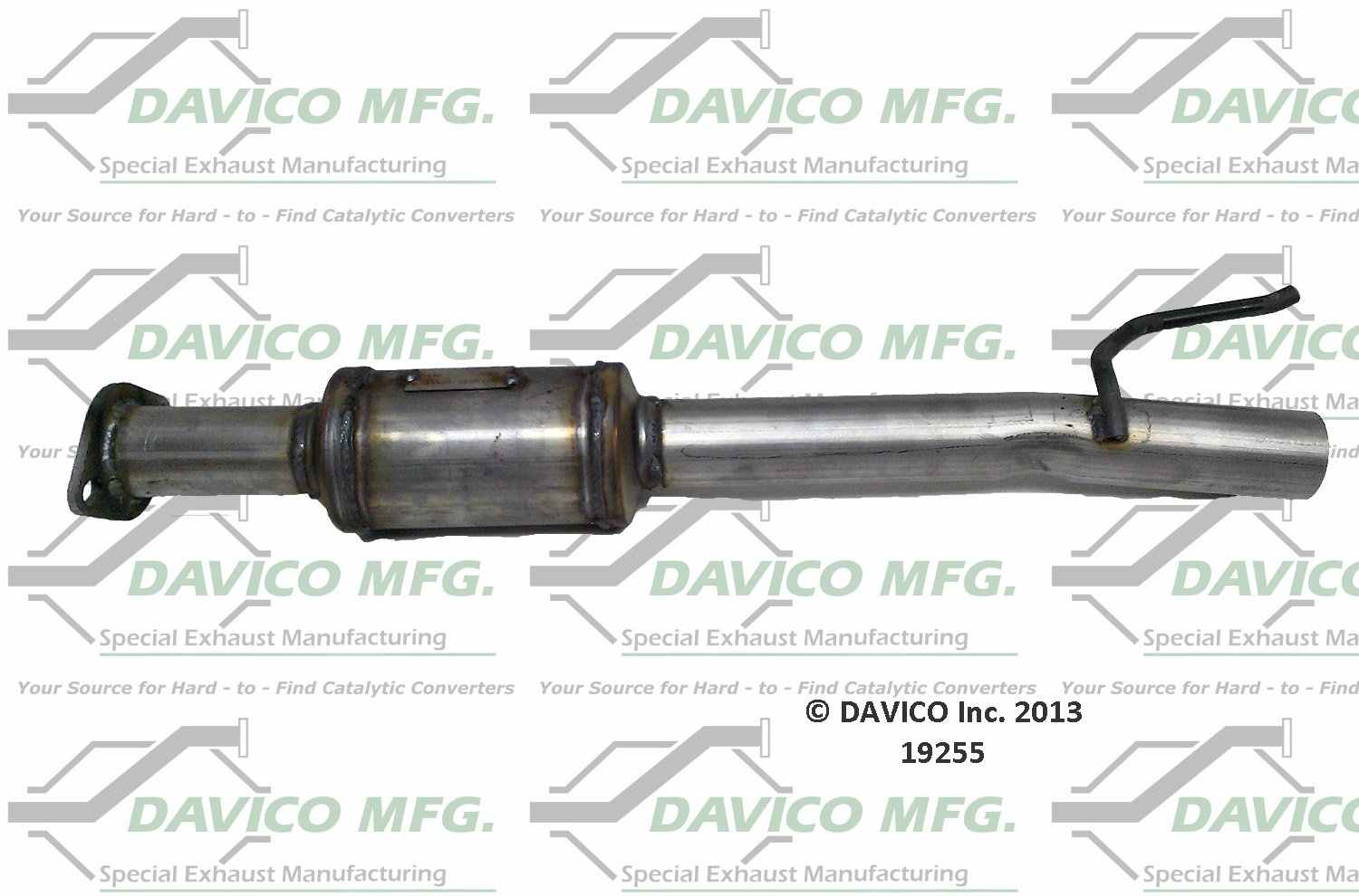 Davico Mfg Exact-Fit Catalytic Converter  top view frsport 19255