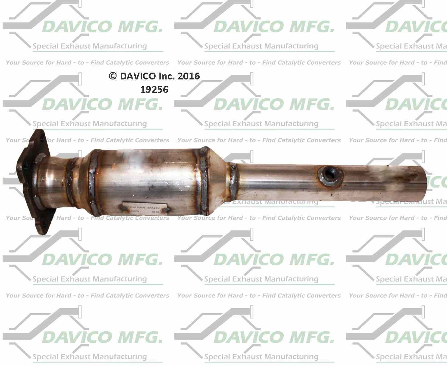 Davico Mfg Exact-Fit Catalytic Converter  top view frsport 19256