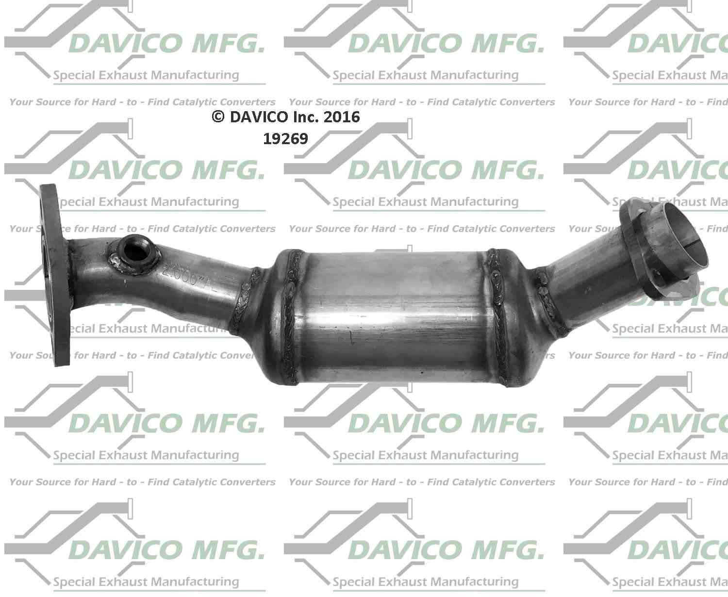 Davico Mfg Exact-Fit Catalytic Converter  top view frsport 19269