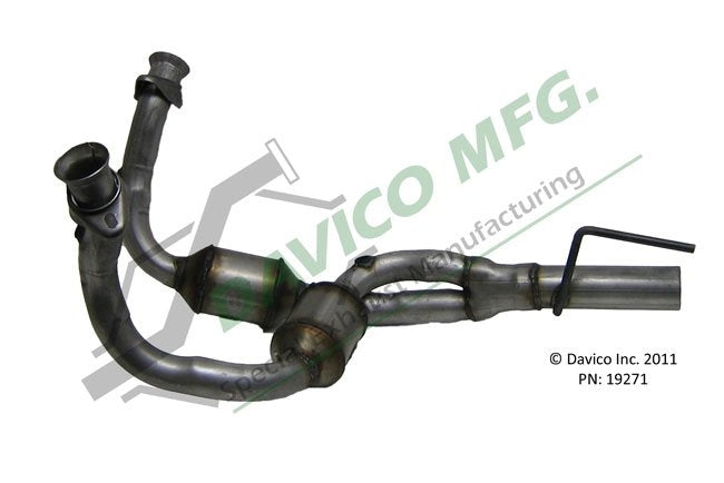 Davico Mfg Exact-Fit Catalytic Converter  top view frsport 19271