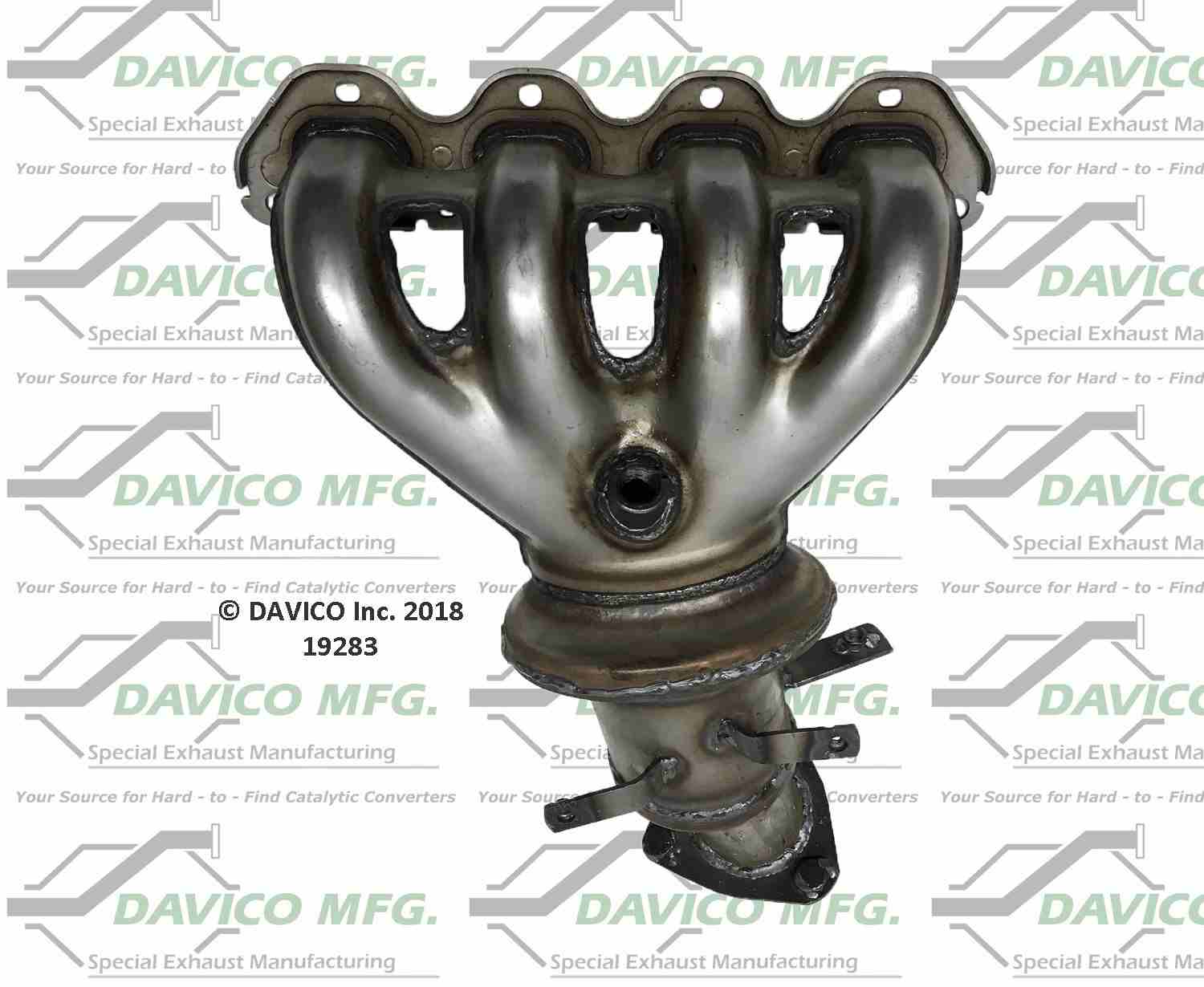 Davico Mfg Exact-Fit Catalytic Converter - Manifold  top view frsport 19283