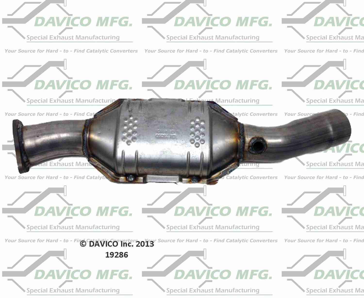 Davico Mfg Exact-Fit Catalytic Converter  top view frsport 19286